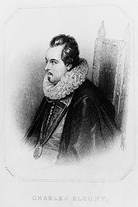 チャールズブロウントの肖像（c.1562-1606）「ロッジの英国の肖像」1822年、デボンシャー第8伯爵 作： English School
